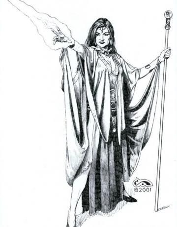 Dibujo de hechicera malvada